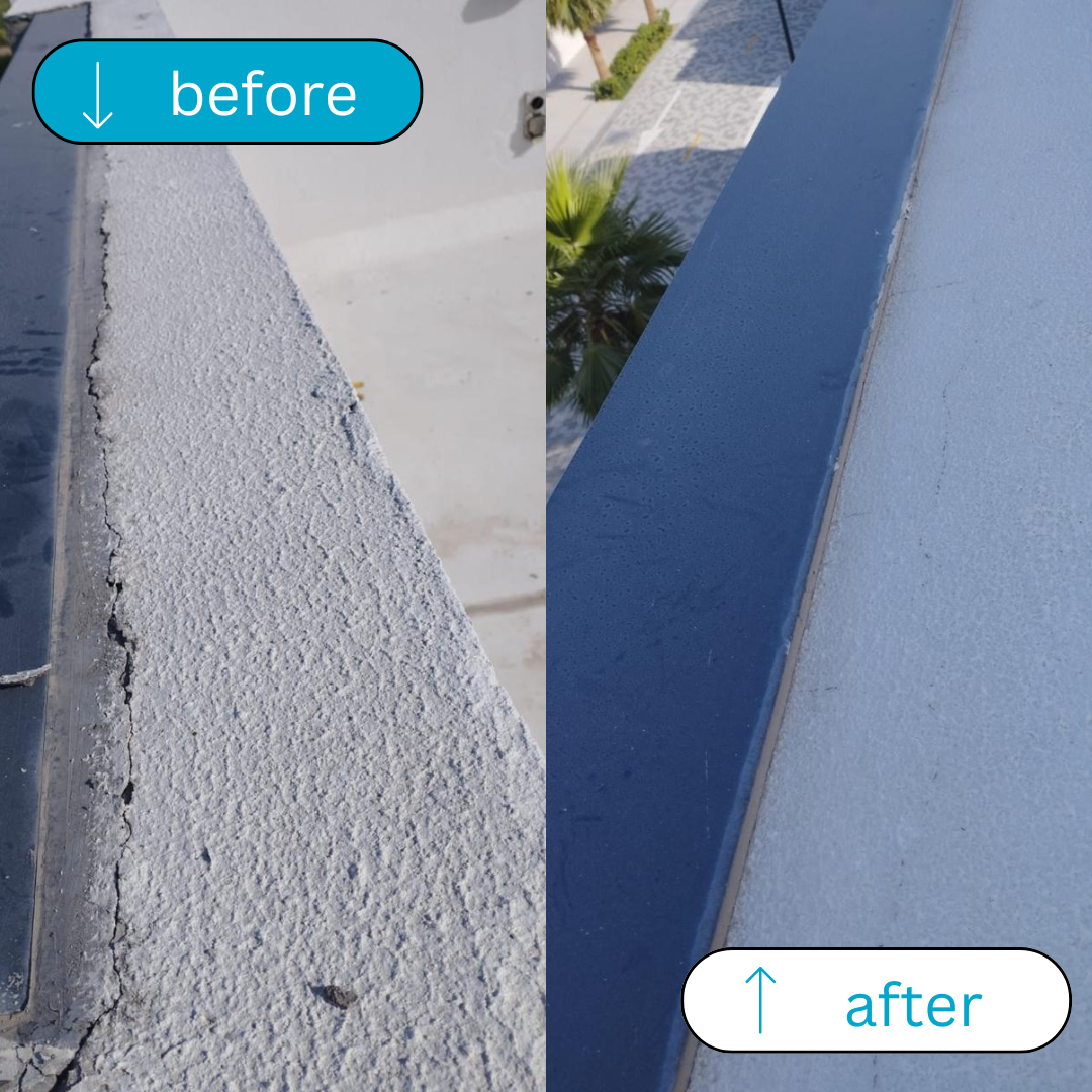Outdoor painting before and after